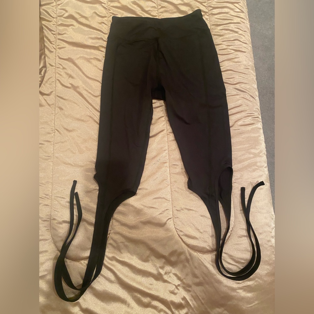 Black Leggings with wrap-around ties.